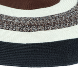 Side view of Churchill oval rug – natural jute – 150x240 cm – rustic decor – buy online in Australia