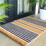 Nui Striped Coastal Coir Extra Long Front Door Mat - Fab Habitat , Doormats, 