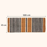 Nui Striped Coastal Coir Extra Long Front Door Mat - Fab Habitat , Doormats, 