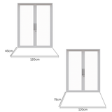 Set of entryway mats 45x120 cm and 75x120 cm – neutral hallway runner mats – buy online in Australia