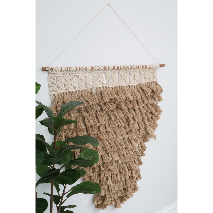 Ringmo macrame wall hanging with jute fringes – Buy online in Australia
