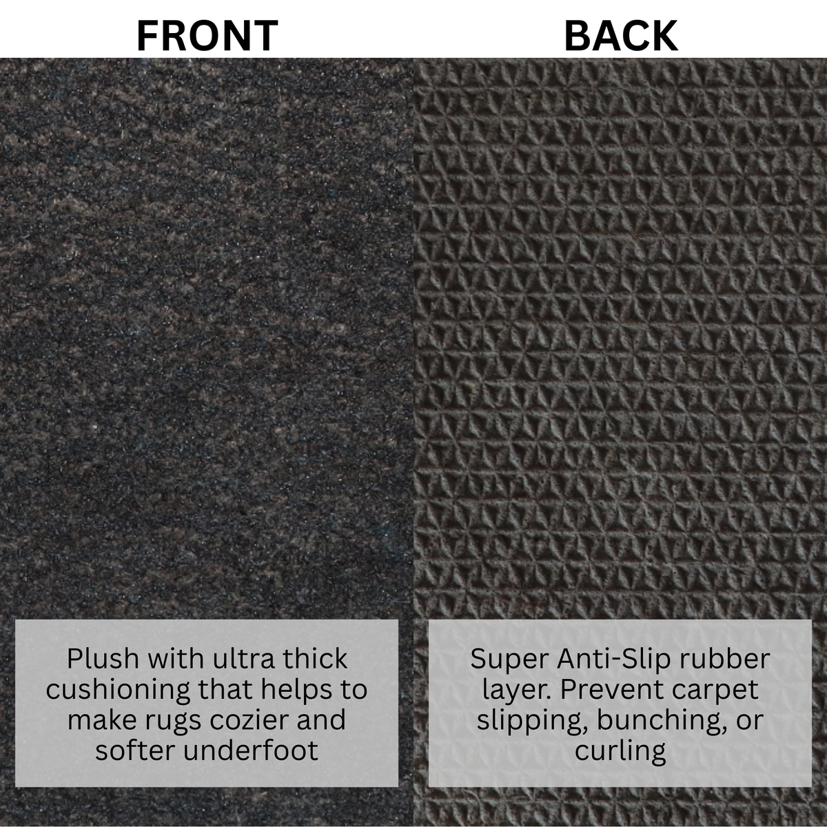 Felt Rug Underlay with Non-Slip Rubber Backing