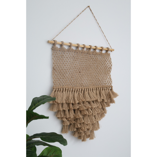 Dilli handcrafted macrame wall hanging – Jute fringes, buy online in Australia