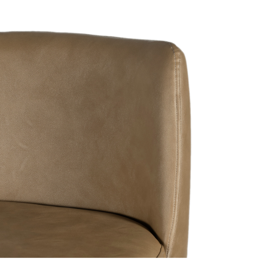 Brasov Leather Upholstered Barstool with Backrest