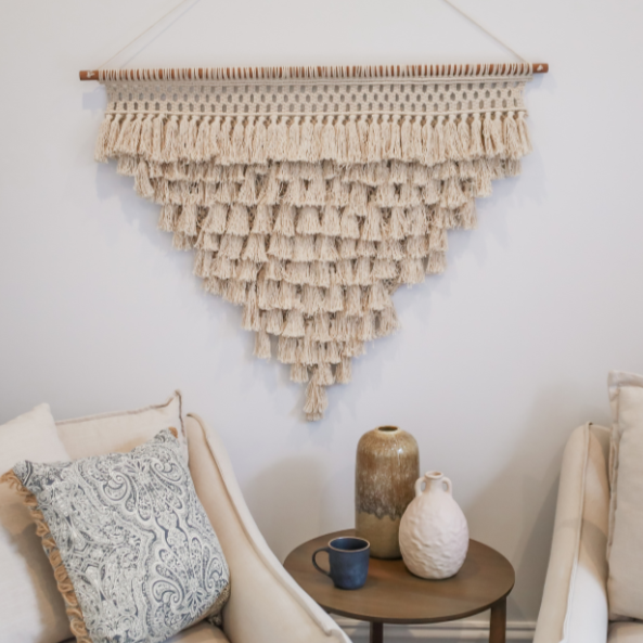 Fab Habitat Andreta macrame wall hanging – Natural cotton décor Australia