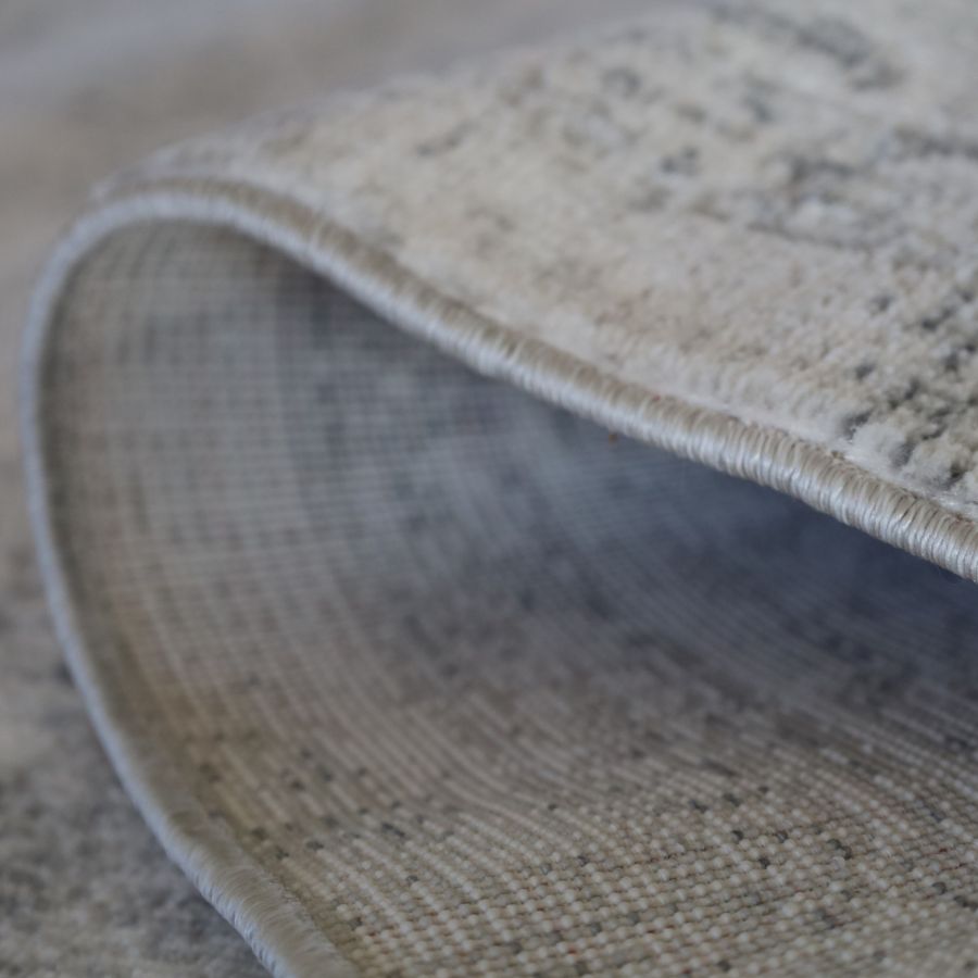 Taipei White and Grey Traditional Distrssed Extra Large Rug
