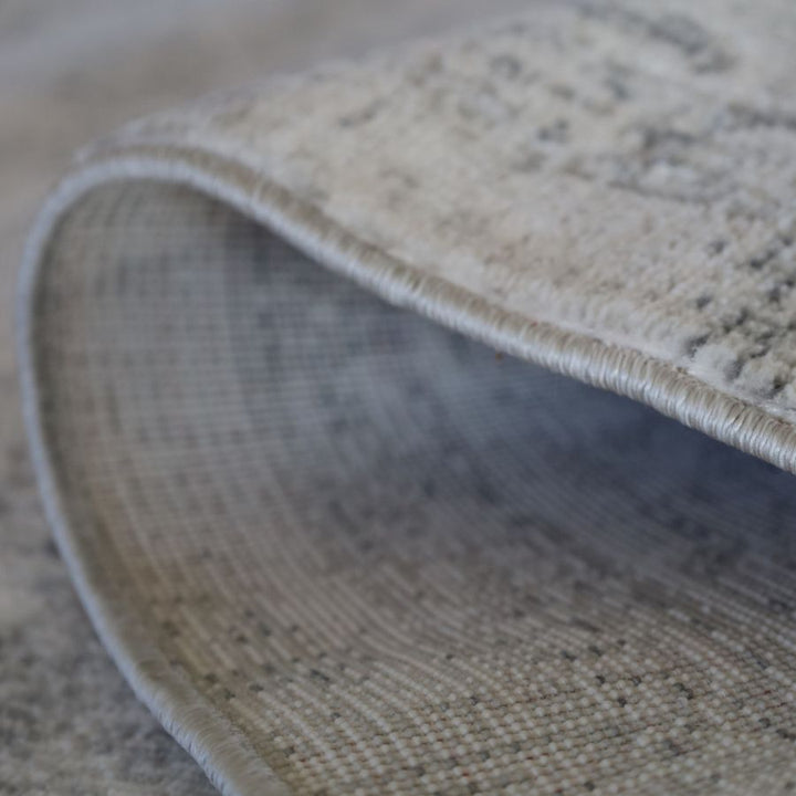 Taipei White and Grey Traditional Distrssed Extra Large Rug