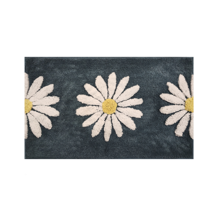 50x80cm Woodcliff Teal 100% Bathroom Mats