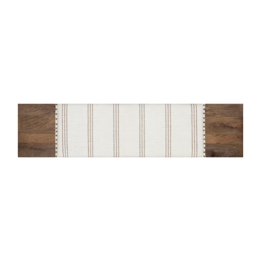 Top surface of Landour wooden bench 120cm – walnut tone – buy online in Australia