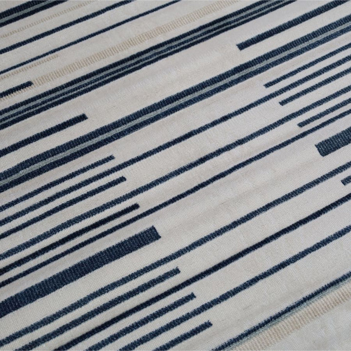 Yomi Navy and Cream Indoor Outdoor Large Rug