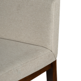 Valea Walnut Barstool with Beige Polyester Seat