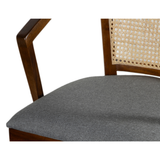 Byron Walnut Chair with Grey Seat (Set of 2)