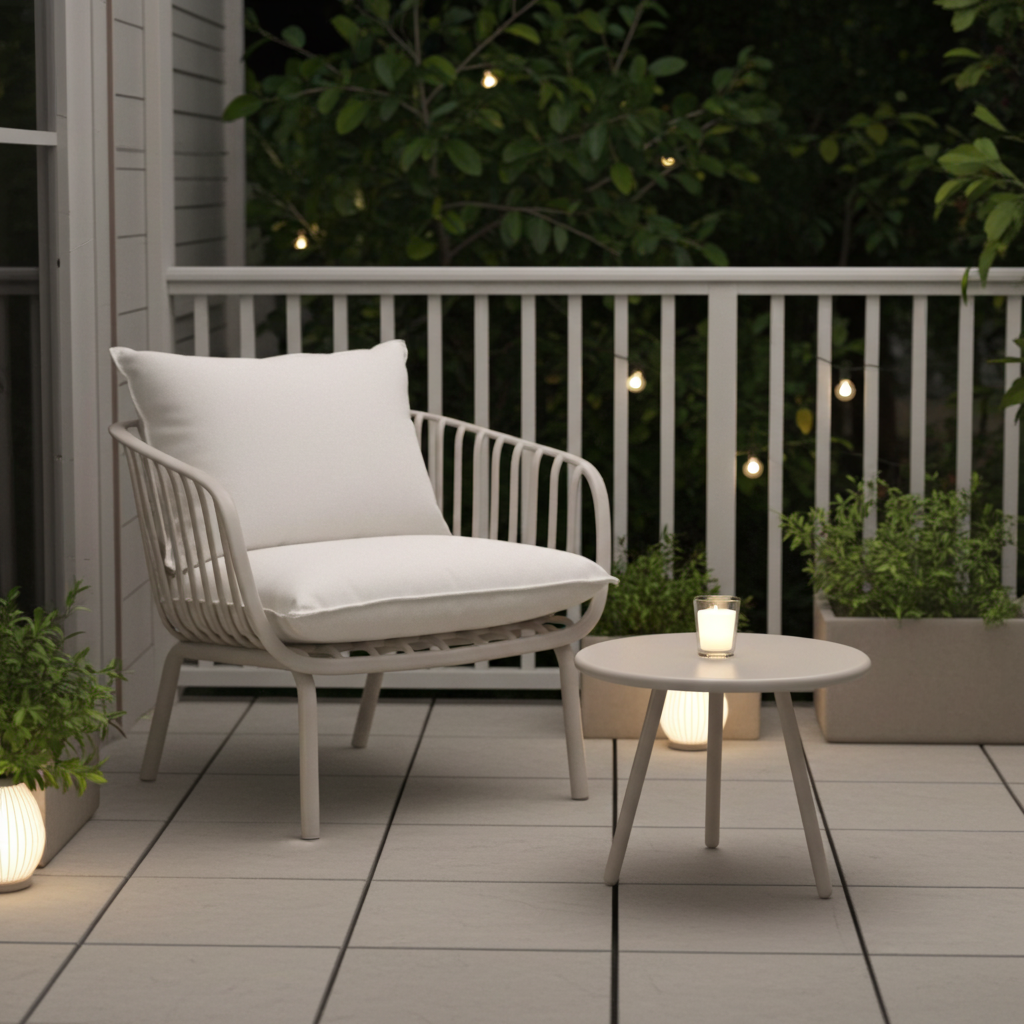 Owen Light Grey Metal Round Coffee Table