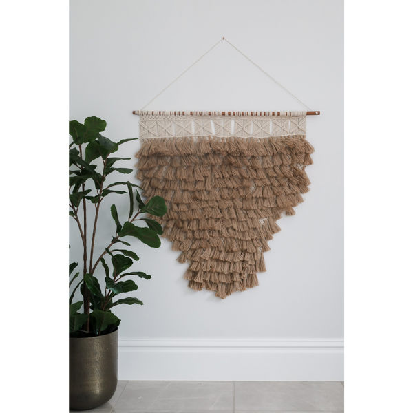 Handcrafted Ringmo macrame art – Boho wall décor with jute tassels, Australia