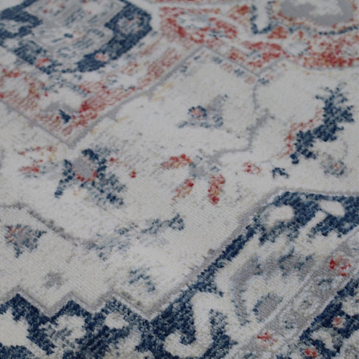 Soreaq Pale Rose and White Traditional Distressed Extra Large Rug