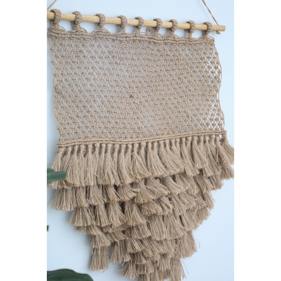 Fab Habitat Dilli macrame wall hanging – Jute blend, online in Australia