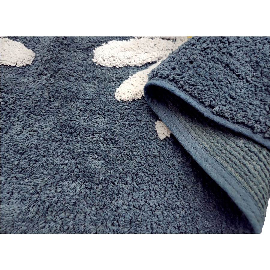 50x80cm Woodcliff Teal 100% Bathroom Mats