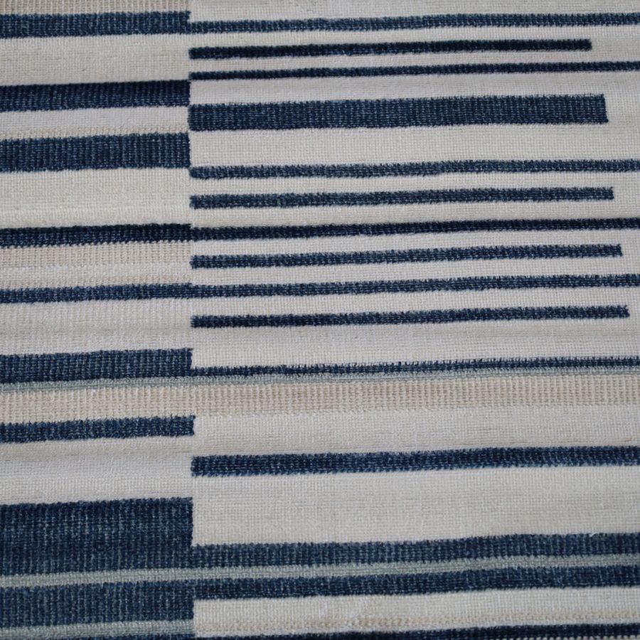 Yomi Navy and Cream Indoor Outdoor Large Rug
