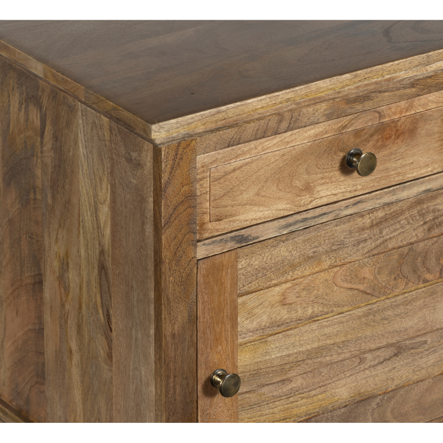 Clovelly side table open drawer view – cane drawer storage – buy bedside tables online in Australia