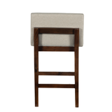 Valea Walnut Barstool with Beige Polyester Seat