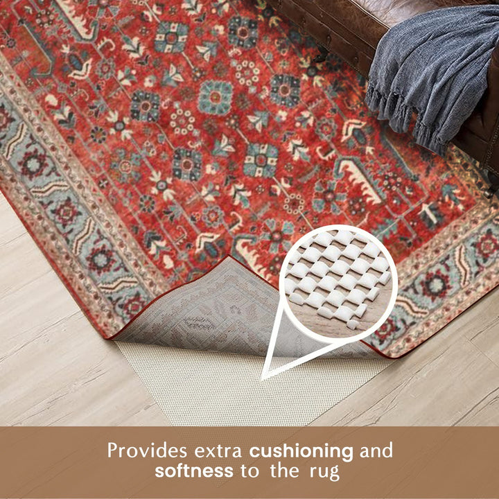 Ivory Non Slip Rug Pad (110 cm x 160 cm) - Fab Habitat , Rug Underlay, [product_size],