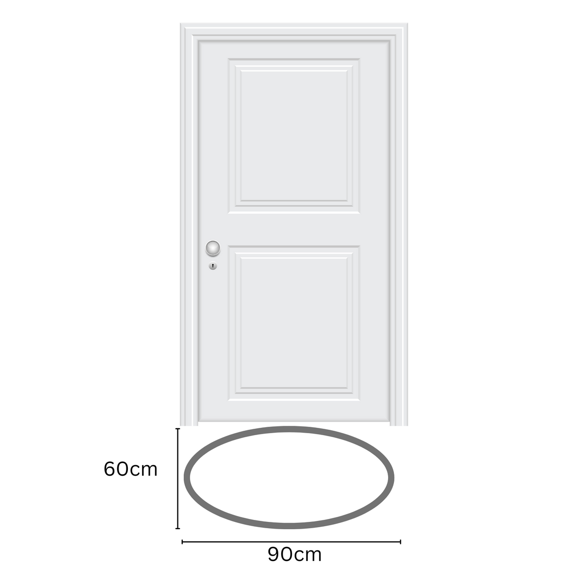 Oval Doormat – 60x90 Textured Indoor-Outdoor Rug – Buy Online in Australia