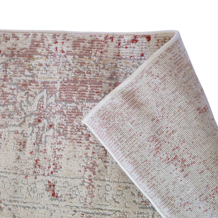 Khoasa Pale Rose Blush Modern Distressed Extra Large Rug
