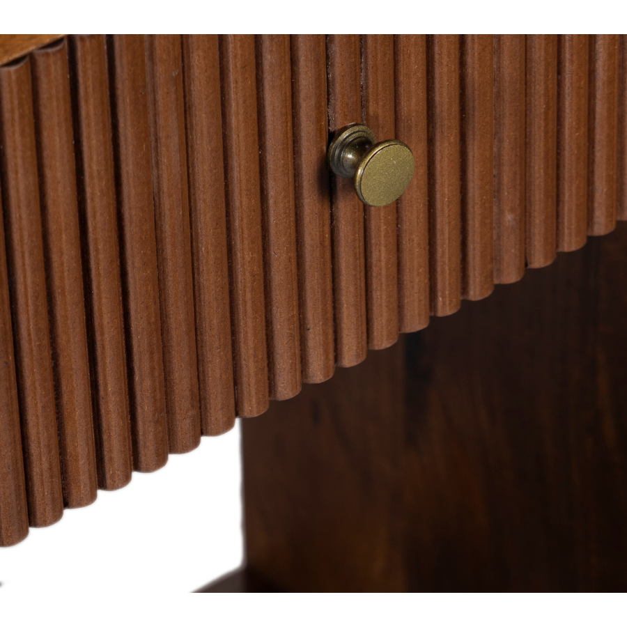 Wood texture finish on Fraser walnut hallway console table – buy online in Australia