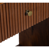 Wood texture finish on Fraser walnut hallway console table – buy online in Australia