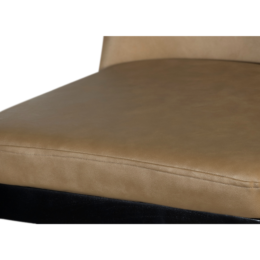 Brasov Leather Upholstered Barstool with Backrest