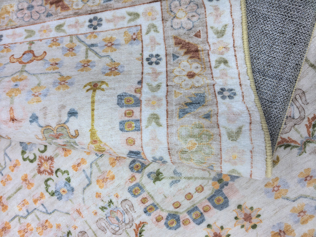 Hamilton Multicoloured Distressed Machine Washable Rug