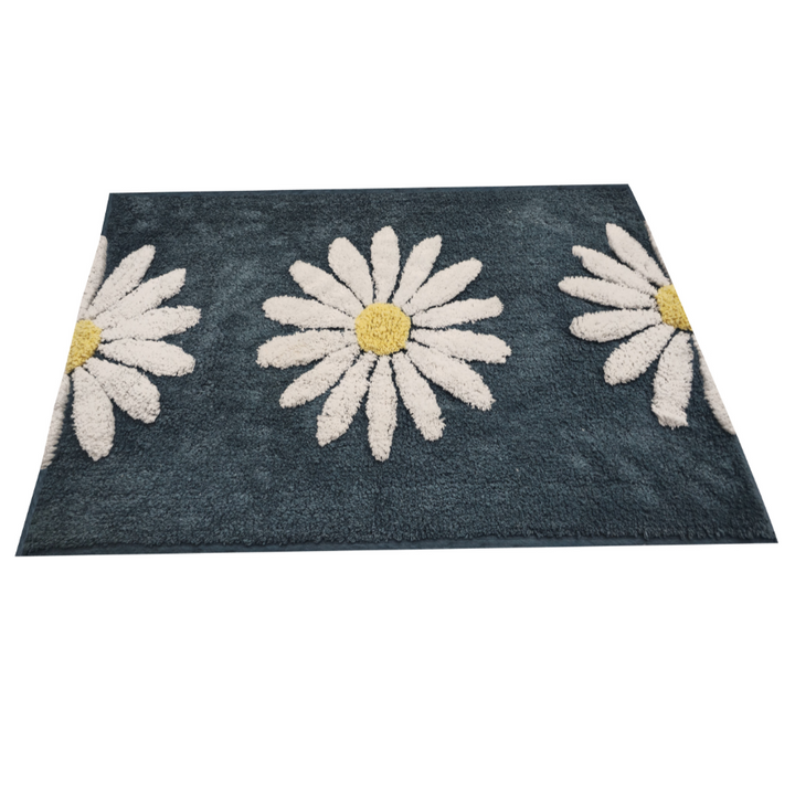 50x80cm Woodcliff Teal 100% Bathroom Mats
