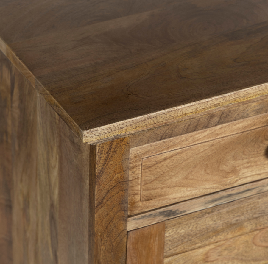 Interior of drawer – Clovelly nightstand with rattan weave – buy side tables online Australia