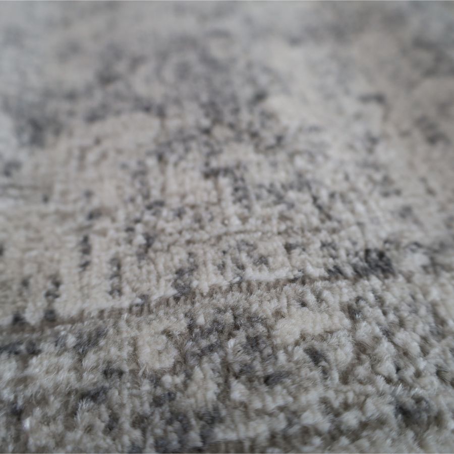 Taipei White and Grey Traditional Distrssed Extra Large Rug