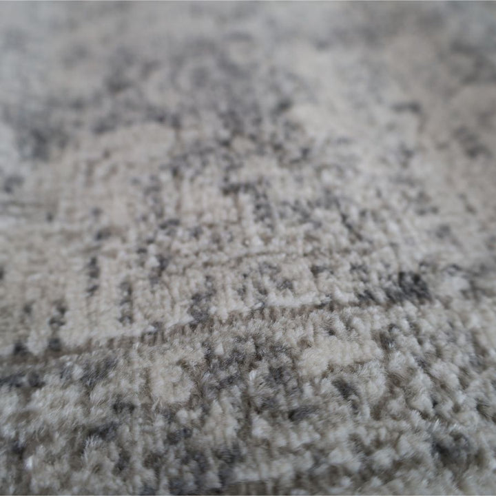 Taipei White and Grey Traditional Distrssed Extra Large Rug