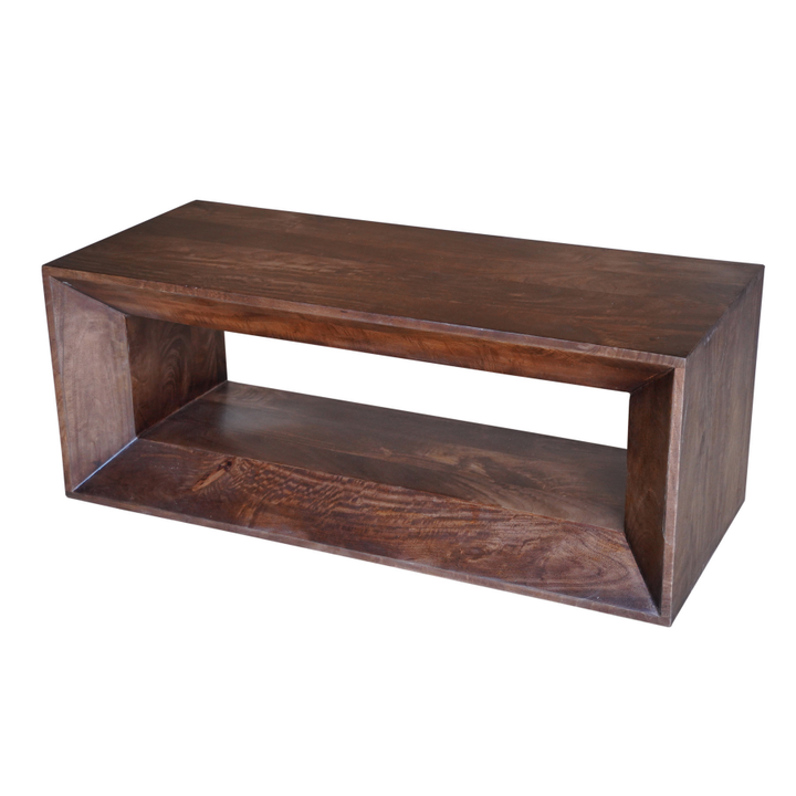Khushi Walnut Wooden Block Coffee Table