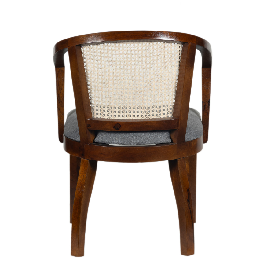 Byron Walnut Chair with Grey Seat (Set of 2)