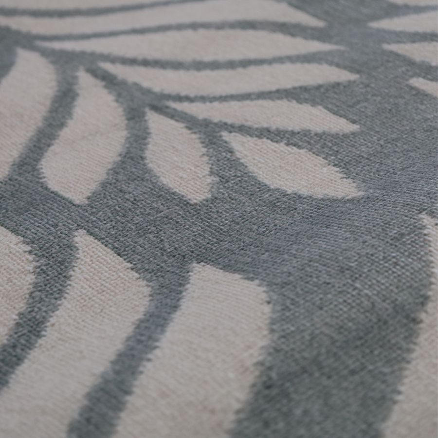 Dibang Aqua Light Green and Cream Indoor Outdoor Rug