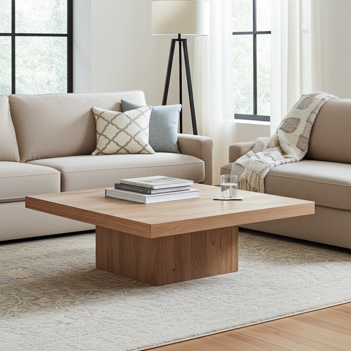 Oji Natural Coffee Table - 120x120cm