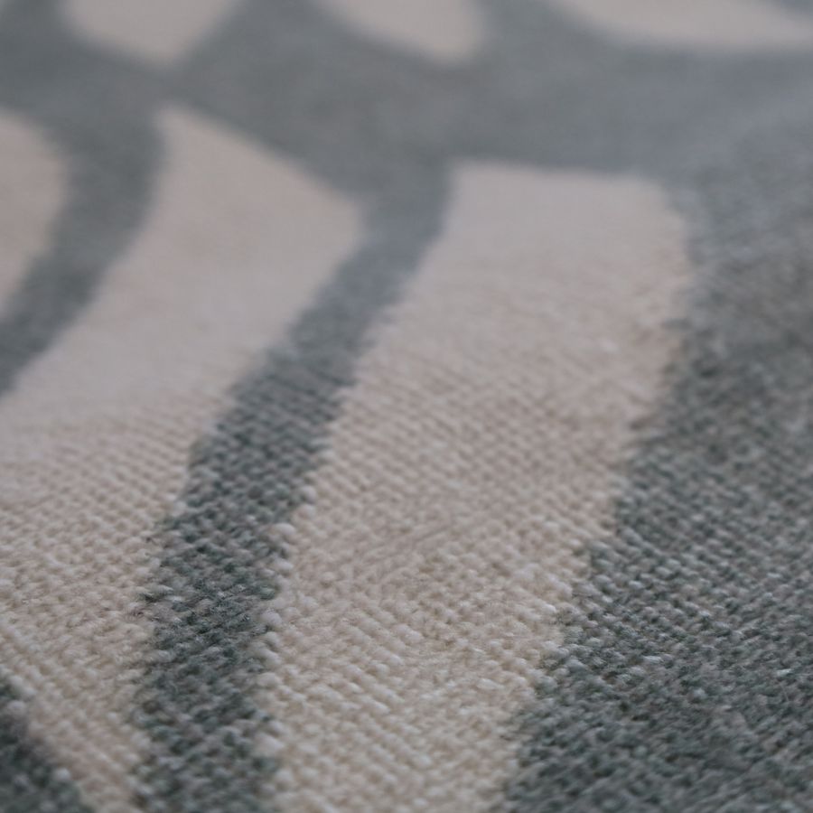 Dibang Aqua Light Green and Cream Indoor Outdoor Rug