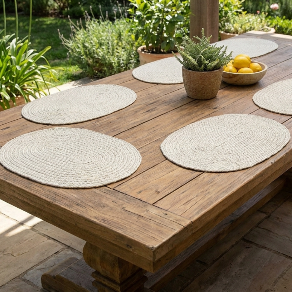 Hazel Cream Oval PET Placemats