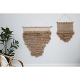 Dilli macrame wall art with jute fringes – Handwoven design, Australia