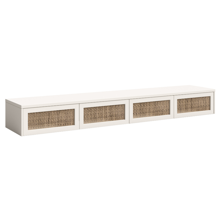 Arya White Floating TV Unit – 200cm