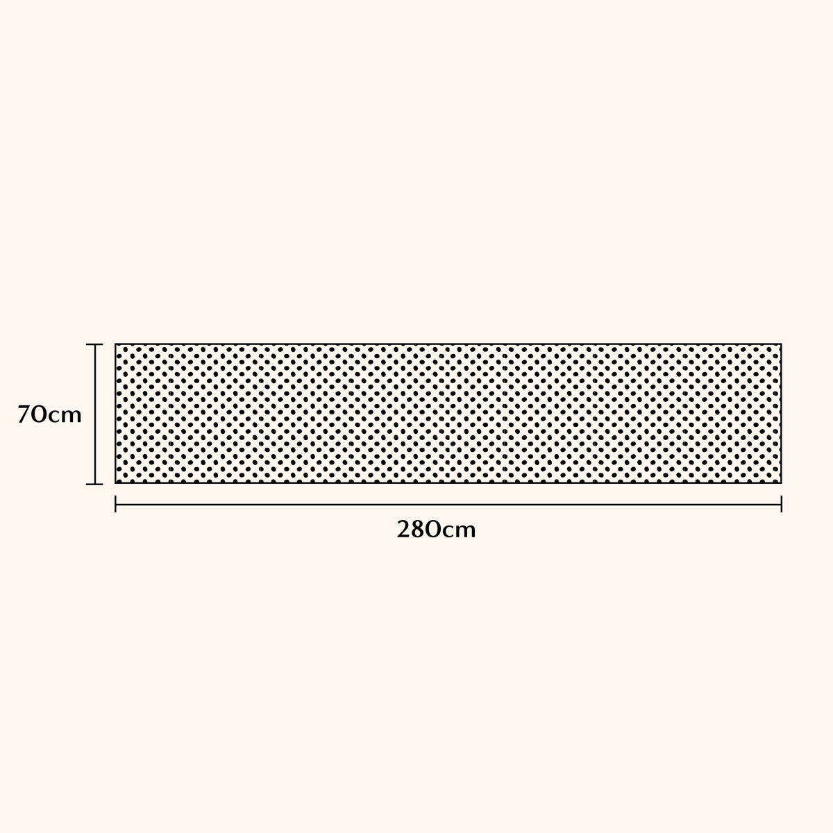 Ivory Anti Slip Rug Underlay (70 cm x 280 cm) - Fab Habitat , Rug Underlay,