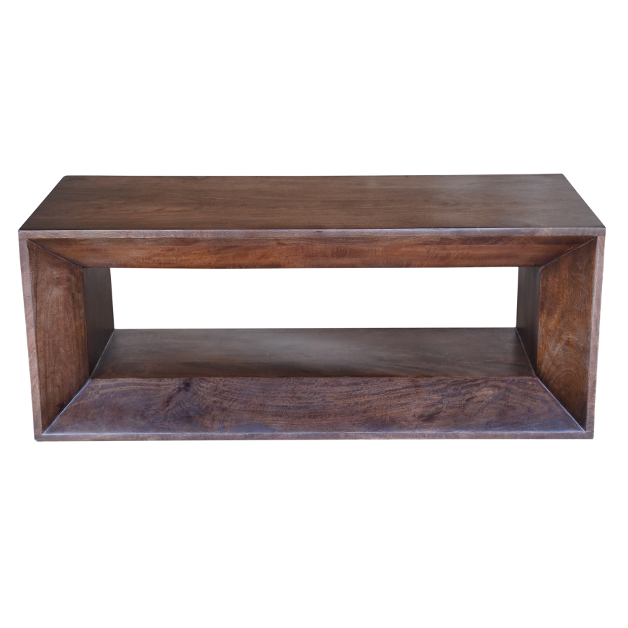 Khushi Walnut Wooden Block Coffee Table