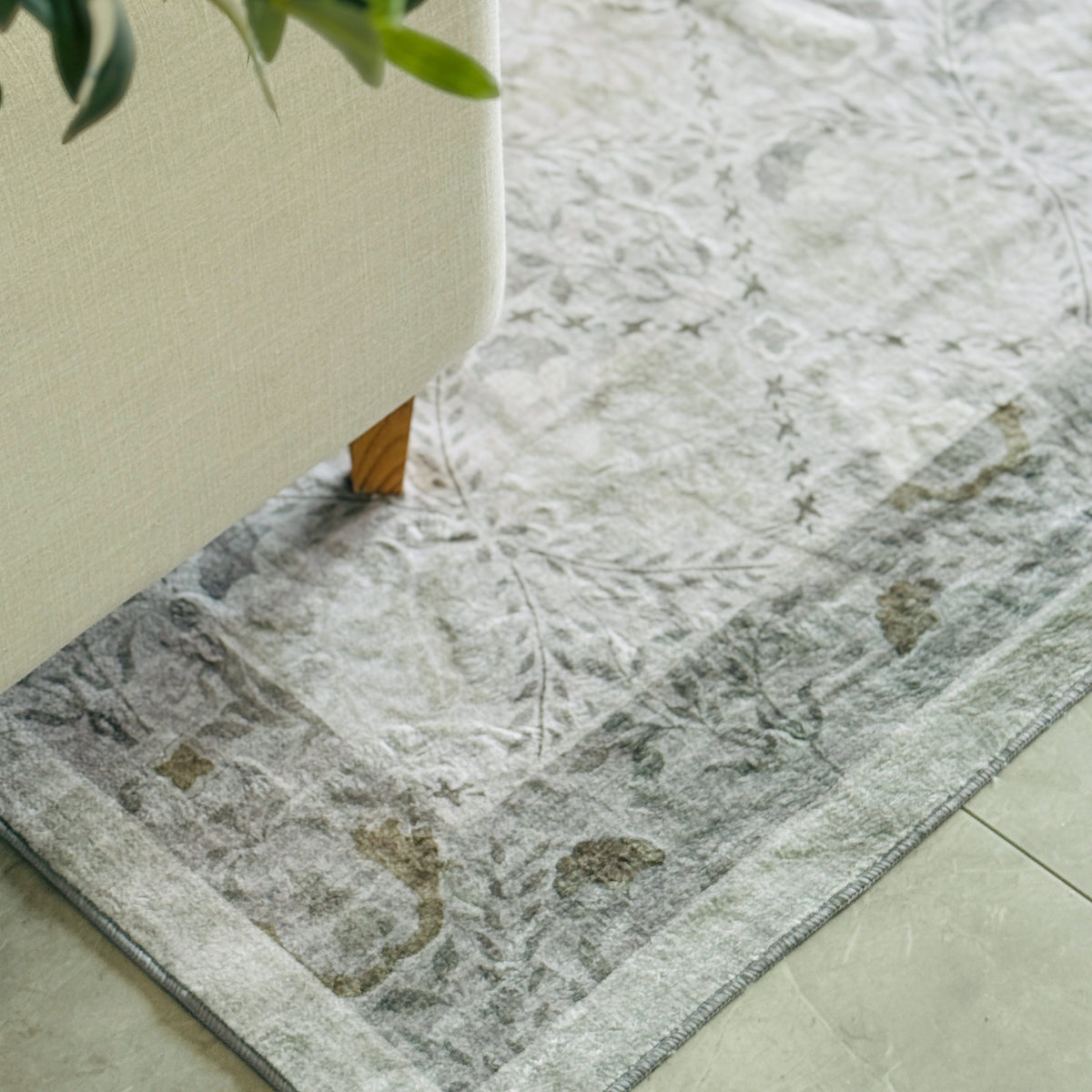 Aanya machine washable rug 150x210cm overhead image - buy online in Australia