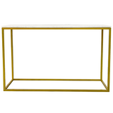 Agni Marble Top Gold Legs Console Table - Fab Habitat , Console Tables, 