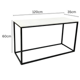Agni Black Leg Console Table with Marble Top – Buy Online in Australia