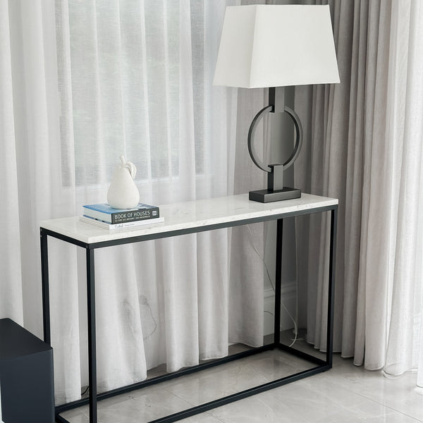 Agni Marble Top Console Table - Fab Habitat , Console Tables, 
