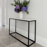 Agni Marble Top Console Table - Fab Habitat , Console Tables, 